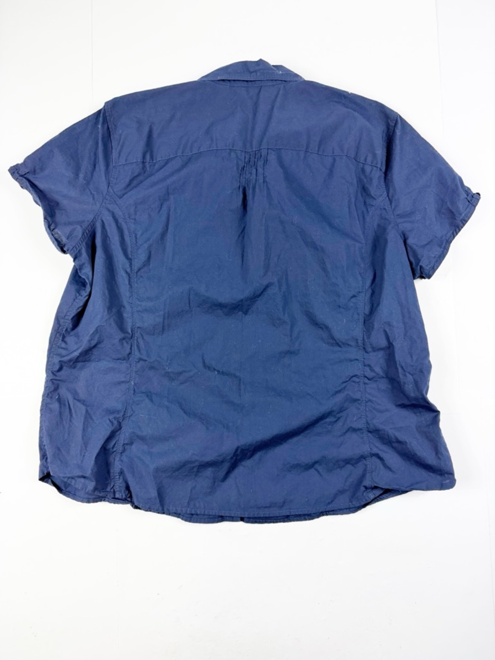 Eddie Bauer Navy Button-Up Short Sleeve Shirt - Picture 2 of 3